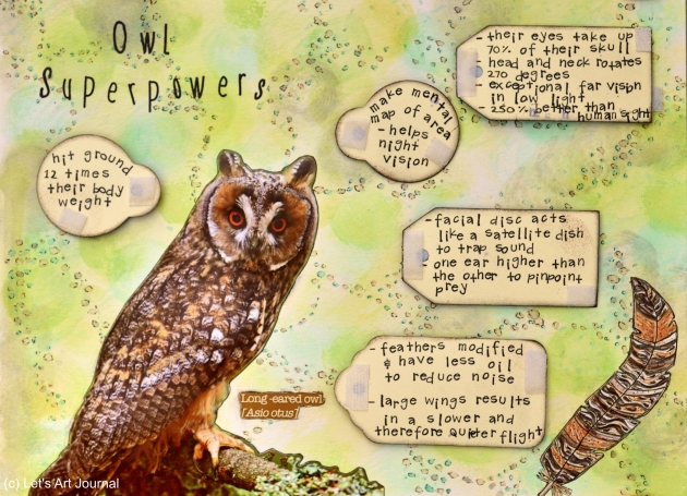 Owl Superpowers - Art Journal page b